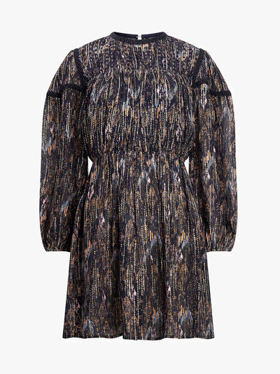 French Connection Carissa lurex jacquard sequin mini dress at Collagerie