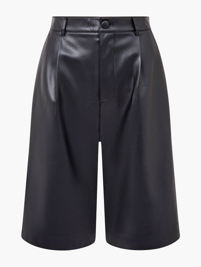 French Connection Crolenda PU Bermuda shorts at Collagerie