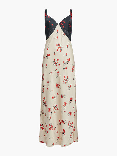 French Connection Floramour Ennis eco satin slip dress at Collagerie