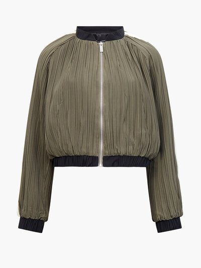 French Connection Niri plisse bomber jacket at Collagerie