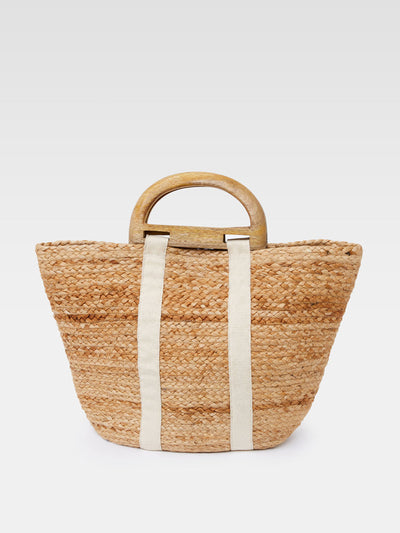 French Connection Raffia basket bag at Collagerie