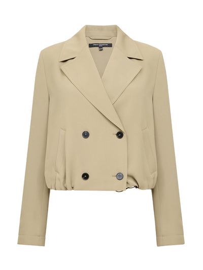 French Connection Vinnie tailored double breasted cropped jacket at Collagerie
