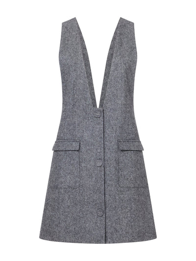 French Connection V neck pinafore mini dress at Collagerie