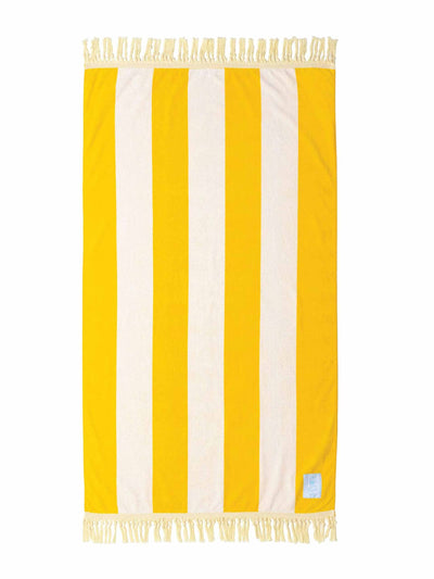 FunBoy Yellow striped beach towel at Collagerie
