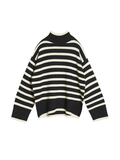 Albaray Black stripe turtle neck at Collagerie