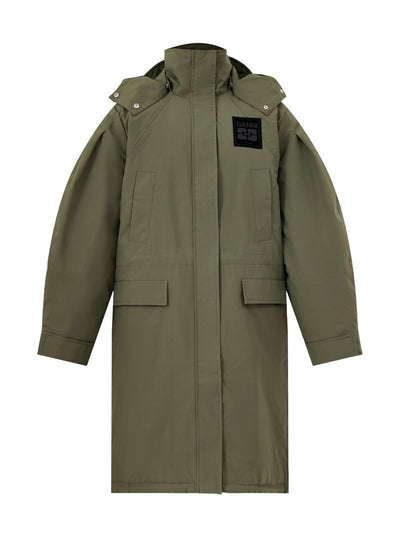 Ganni Ripstop tri-layer parka coat at Collagerie