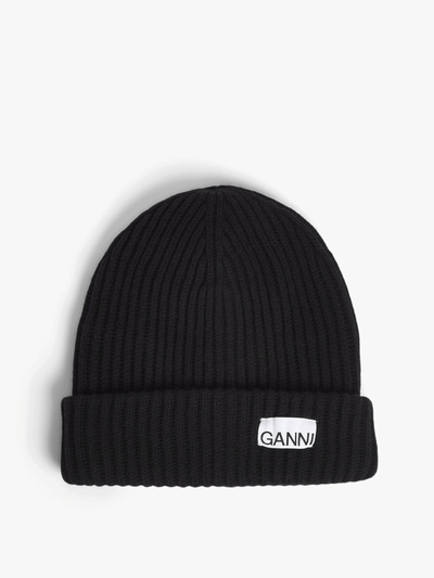 Ganni Structured rib beanie at Collagerie