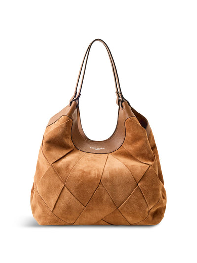 Gianni Chiarini Dua suede large shoulder tote bag at Collagerie