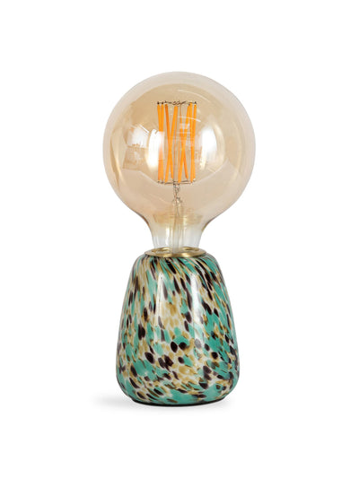 Heal's Small confetti glass table lamp in turquoise at Collagerie