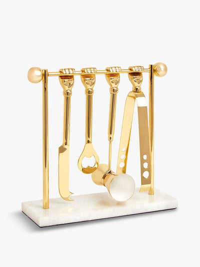 Jonathan Adler Barbell barware set at Collagerie