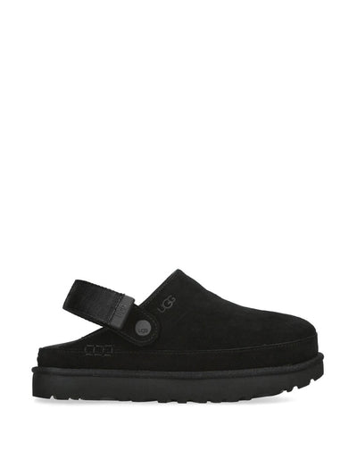 Ugg Goldenstar suede clogs black at Collagerie