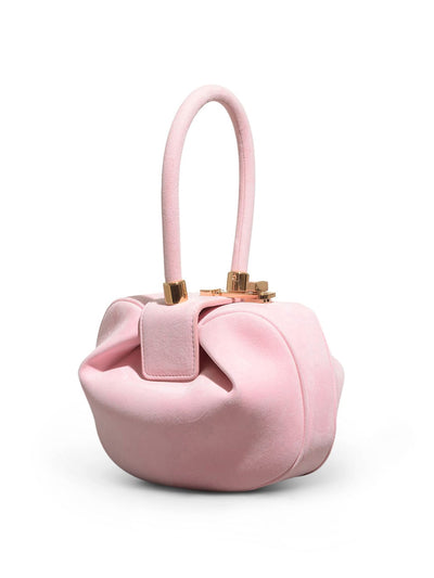 Gabriela Hearst Demi bag in pink suede at Collagerie