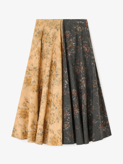 Ganni Black and beige circle skirt at Collagerie