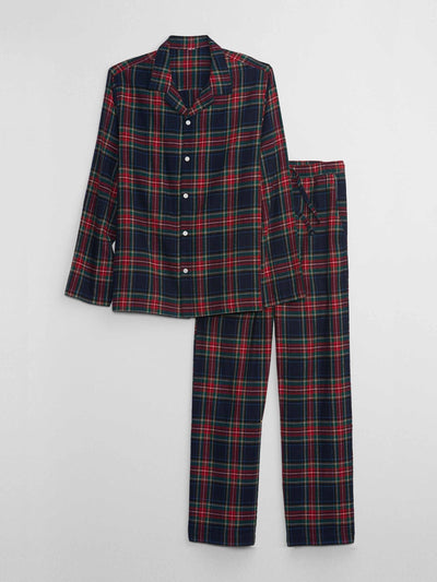 Gap Flannel check long sleeve pyjama shirt & bottoms at Collagerie