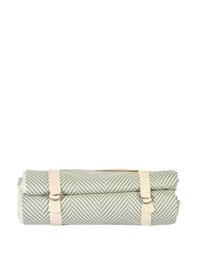 Garden Trading Tubney herringbone picnic blanket in Rosemary at Collagerie