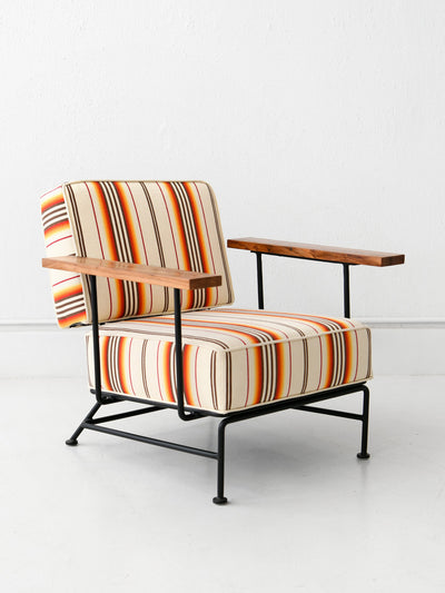 Garza Marfa Upholstered boxy armchair at Collagerie