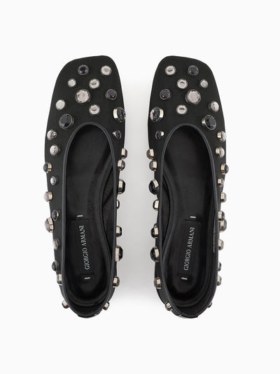 Giorgio Armani x 10 Corso Como Ballerinas in mesh and rhinestones bezels at Collagerie