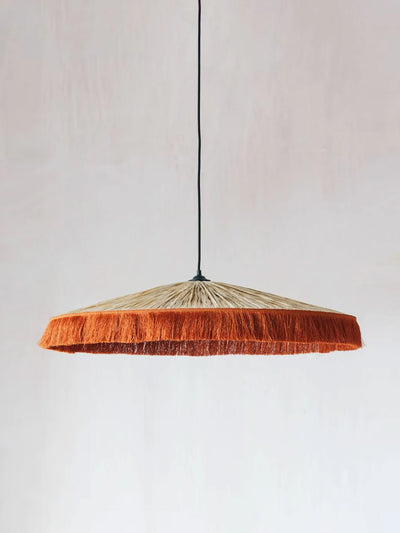 Graham & Green Red tassel pendant light at Collagerie