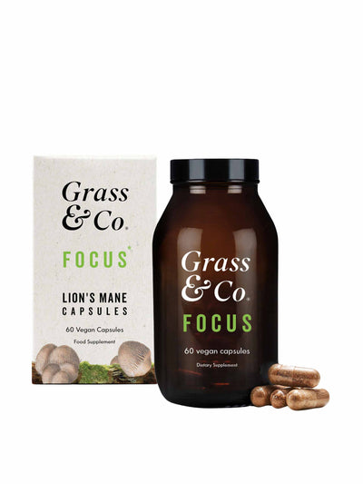 Grass and Co Lion’s mane mushroom supplement capsules at Collagerie