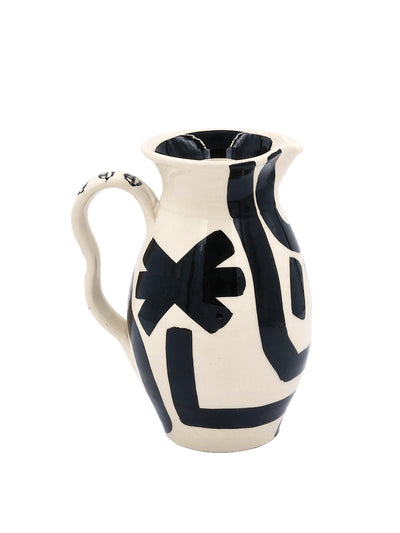 Alexandra Manousakis Black and white jug at Collagerie