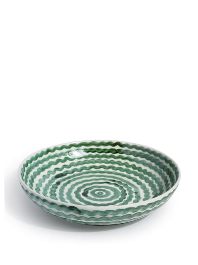 Carolina Irving & Daughters Green squiggle serving bowl at Collagerie