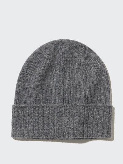 Uniqlo Grey cashmere knitted beanie at Collagerie