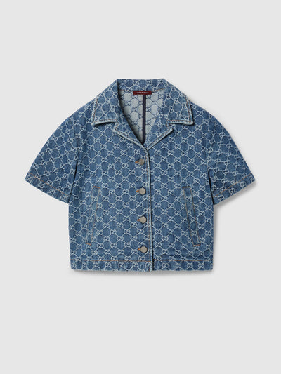 Gucci GG denim jacquard top at Collagerie