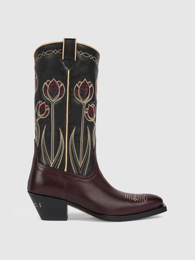 Gucci Women's boot with embroidery at Collagerie