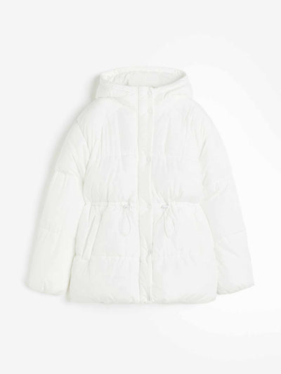 H&M Drawstring-waist puffer jacket at Collagerie