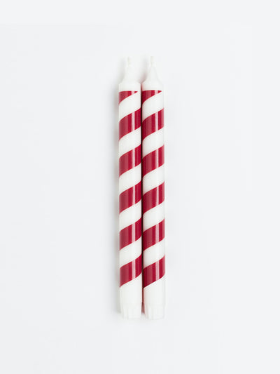 H&M Home Candy cane candles (pack of 2) at Collagerie