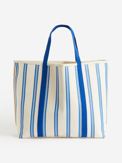 H&M Cotton canvas beach bag at Collagerie