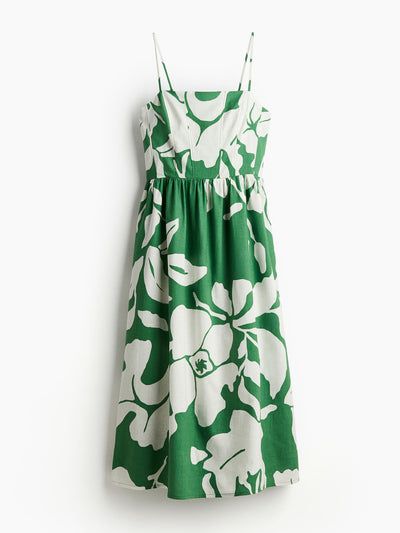 H&M Linen-blend midi dress at Collagerie