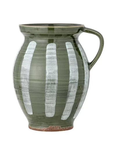 Bloomingville Stoneware striped vase at Collagerie