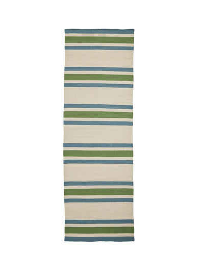Habitat Stripe green flatweave runner at Collagerie