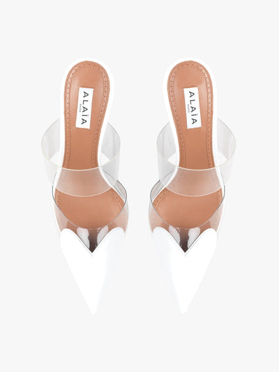 Alaïa Patent leather Le Coeur mules 90 at Collagerie