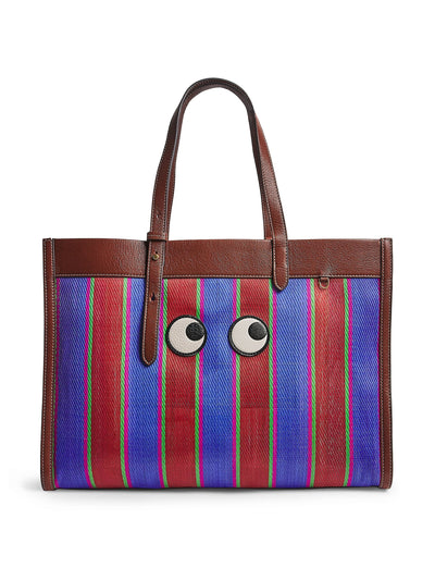 Anya Hindmarch Stripe Eyes shopper bag at Collagerie