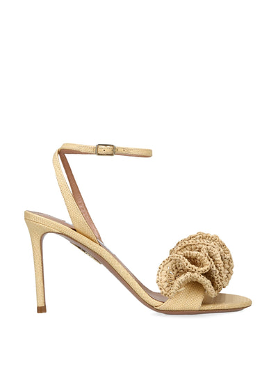 Aquazzura Raffia ruffled Noches Tropicales sandals at Collagerie