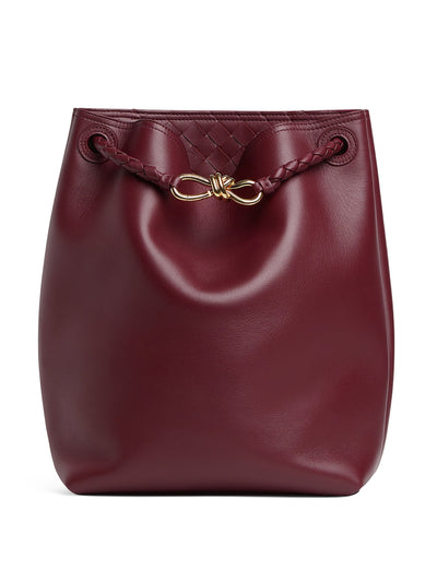 Bottega Veneta Leather andiamo bucket bag at Collagerie