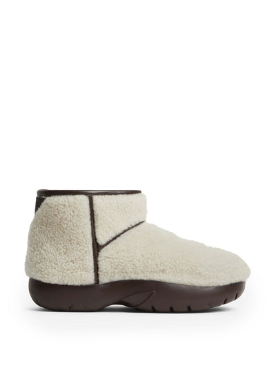 Bottega Veneta Mini shearling snap ankle boots at Collagerie