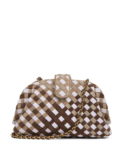 Bottega Veneta Small suede lauren 1980 clutch bag at Collagerie