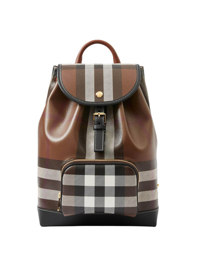 Burberry Brown check backpack at Collagerie