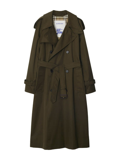 Burberry Brown cotton long castleford trench coat at Collagerie