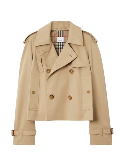 Burberry Beige cropped trench coat at Collagerie