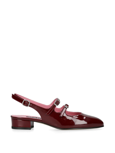 Carel Patent leather peche slingback pumps at Collagerie