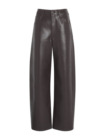 Citizens Of Humanity Brown leather-blend ayla baggy jeans at Collagerie
