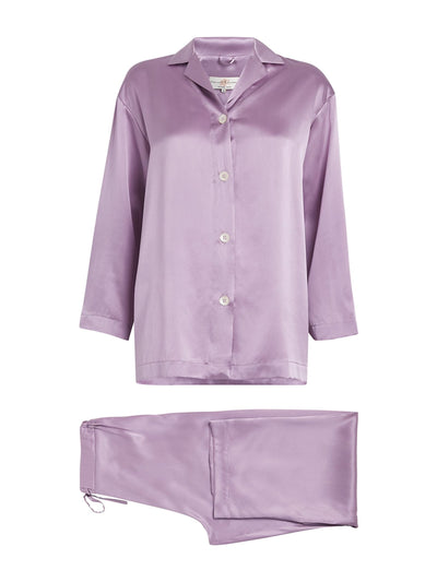 Daniel Hanson Purple silk pyjamas at Collagerie