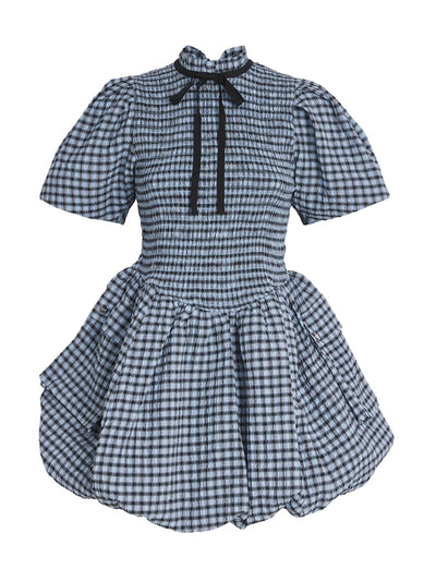 Ganni Check mini dress at Collagerie