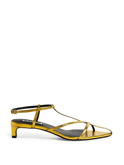 Jil Sander Leather strappy heeled sandals 35 at Collagerie