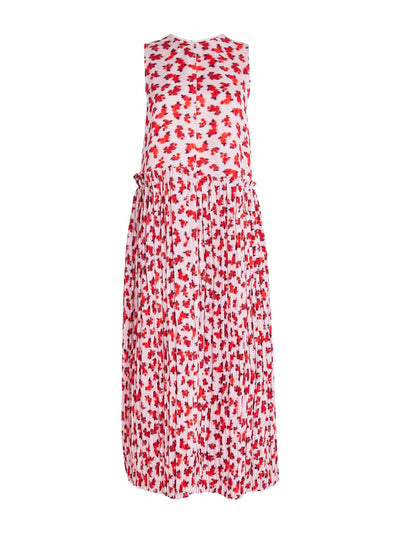 Jil Sander Printed pleated midi dress at Collagerie
