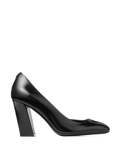 Jimmy Choo Black Farren 85 leather pumps at Collagerie